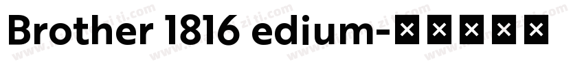 Brother 1816 edium字体转换